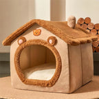 Cozy Cat House Bed with Cushion – Foldable Design