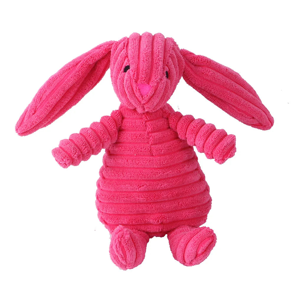 Corduroy Animal Plush Squeaky Dog Toy