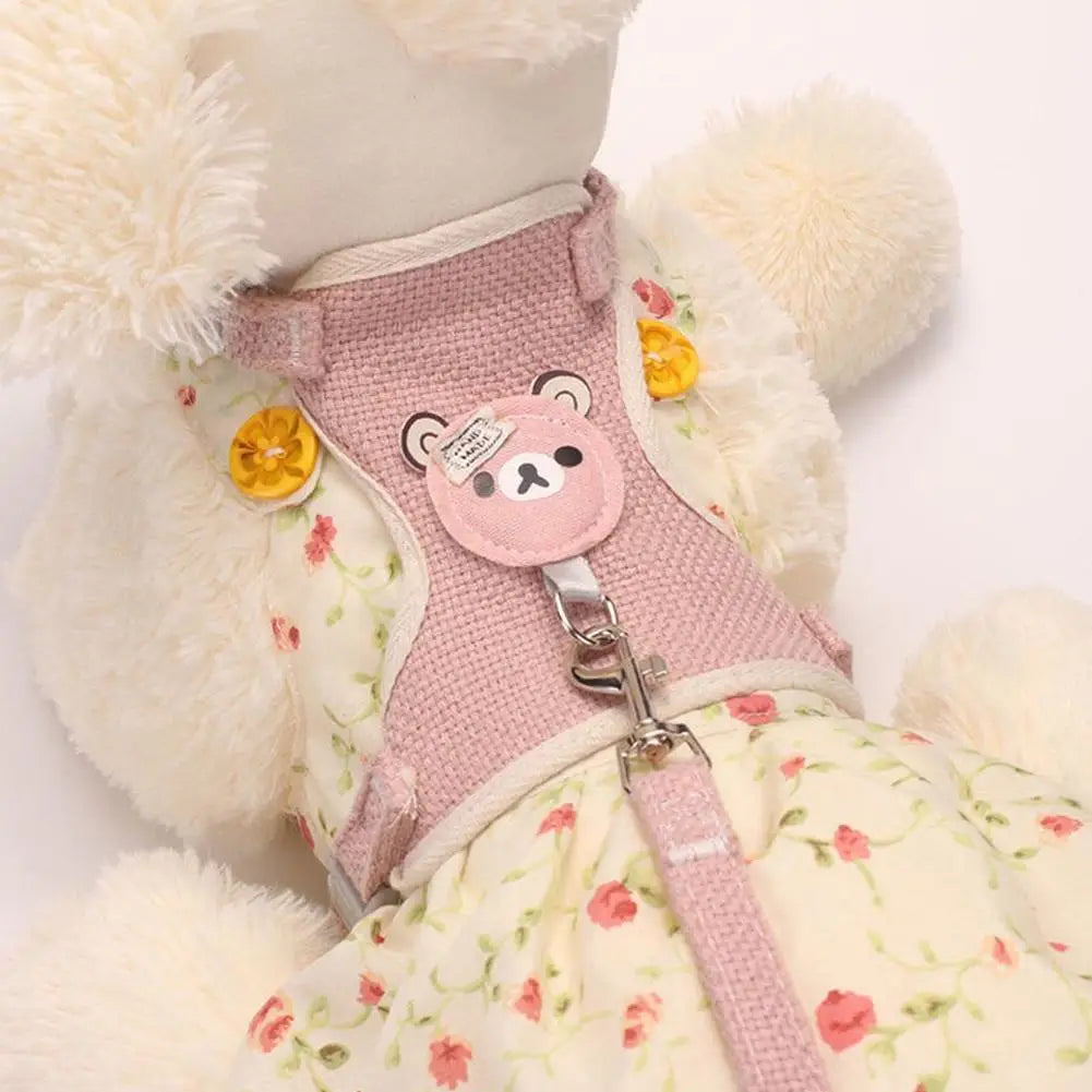 Soft Pet Harness and Leash Set for Cats & Small Dogs
