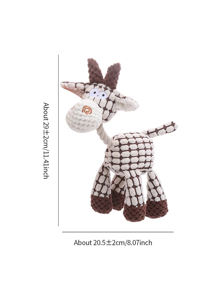 Plush Farm Animal Dog Toy – Squeaky & Durable
