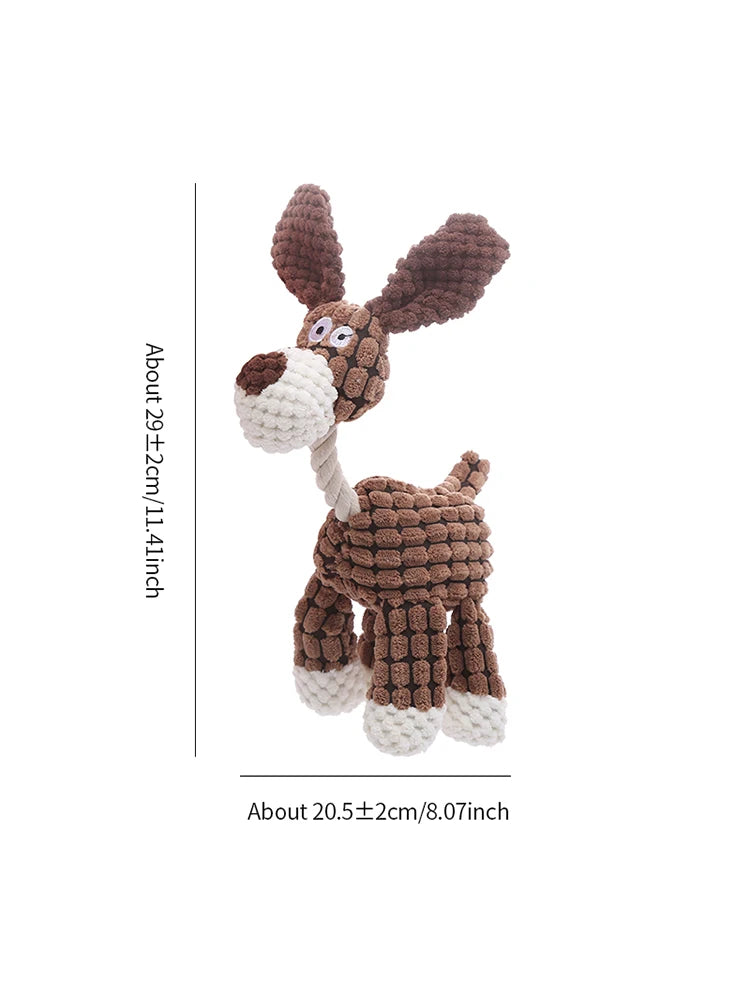 Plush Farm Animal Dog Toy – Squeaky & Durable