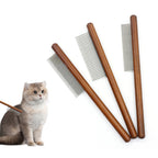 Wooden Pet Grooming Comb for Cats & Dogs – Anti-Shedding
