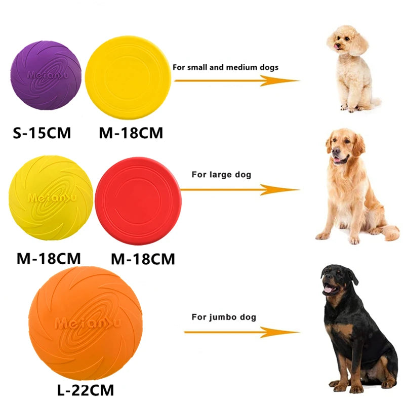 Durable Rubber Dog Frisbee Toy for Outdoor Play