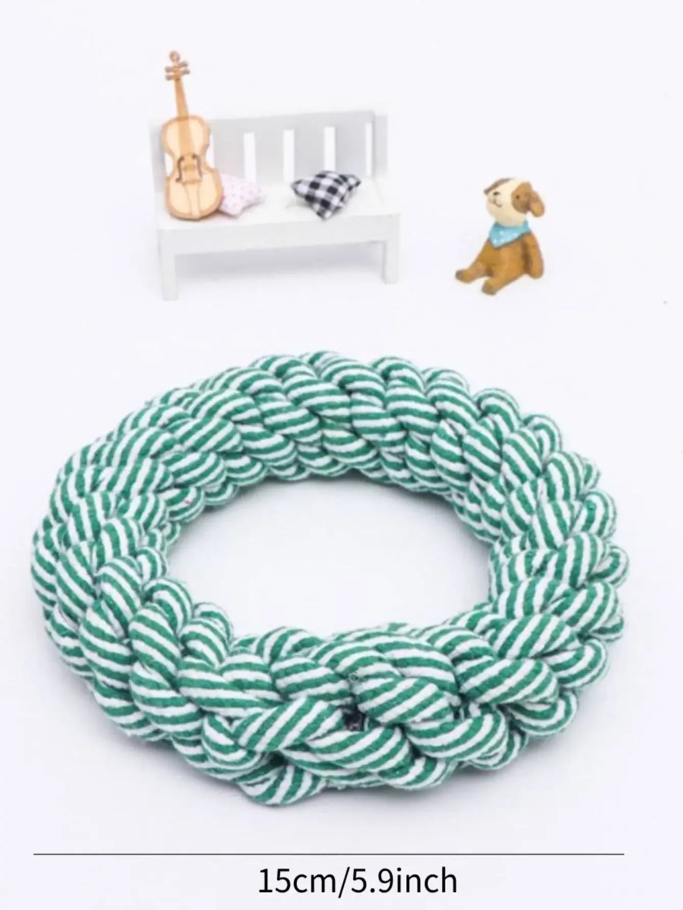 Durable Rope Chew Ring Toy for Dogs