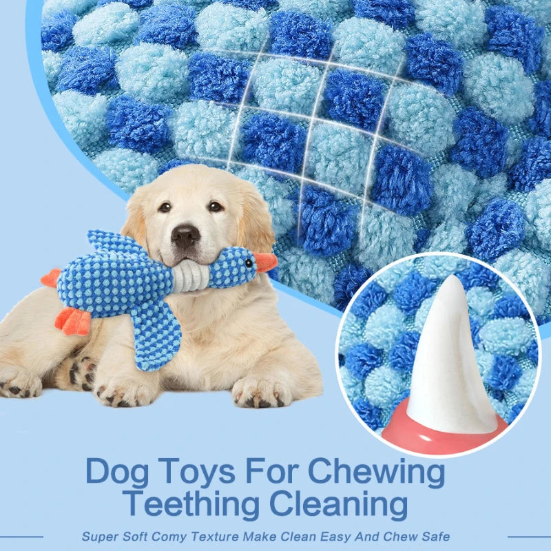 Durable Squeaky Dog Toy – Goose & Carrot Plush