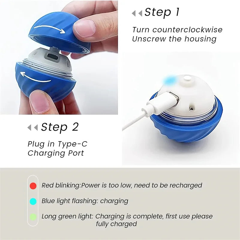 Automatic Interactive Pet Ball for Dogs and Cats