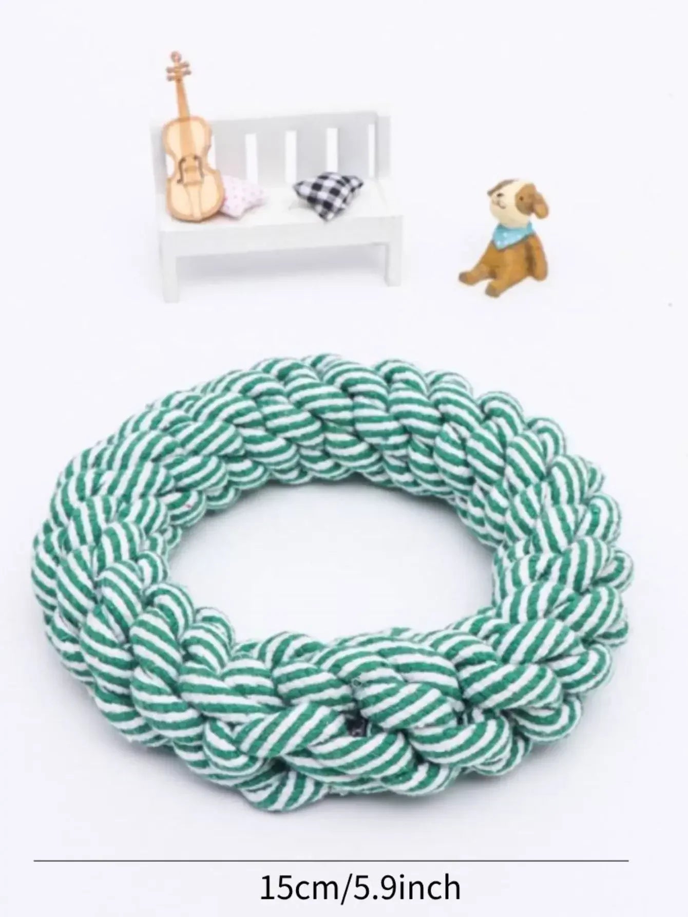 Durable Rope Chew Ring Toy for Dogs