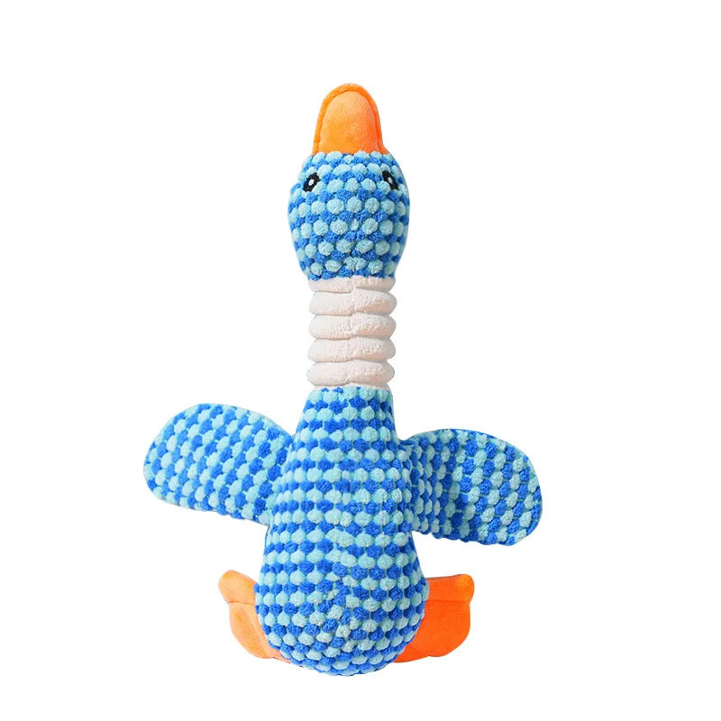Durable Squeaky Dog Toy – Goose & Carrot Plush