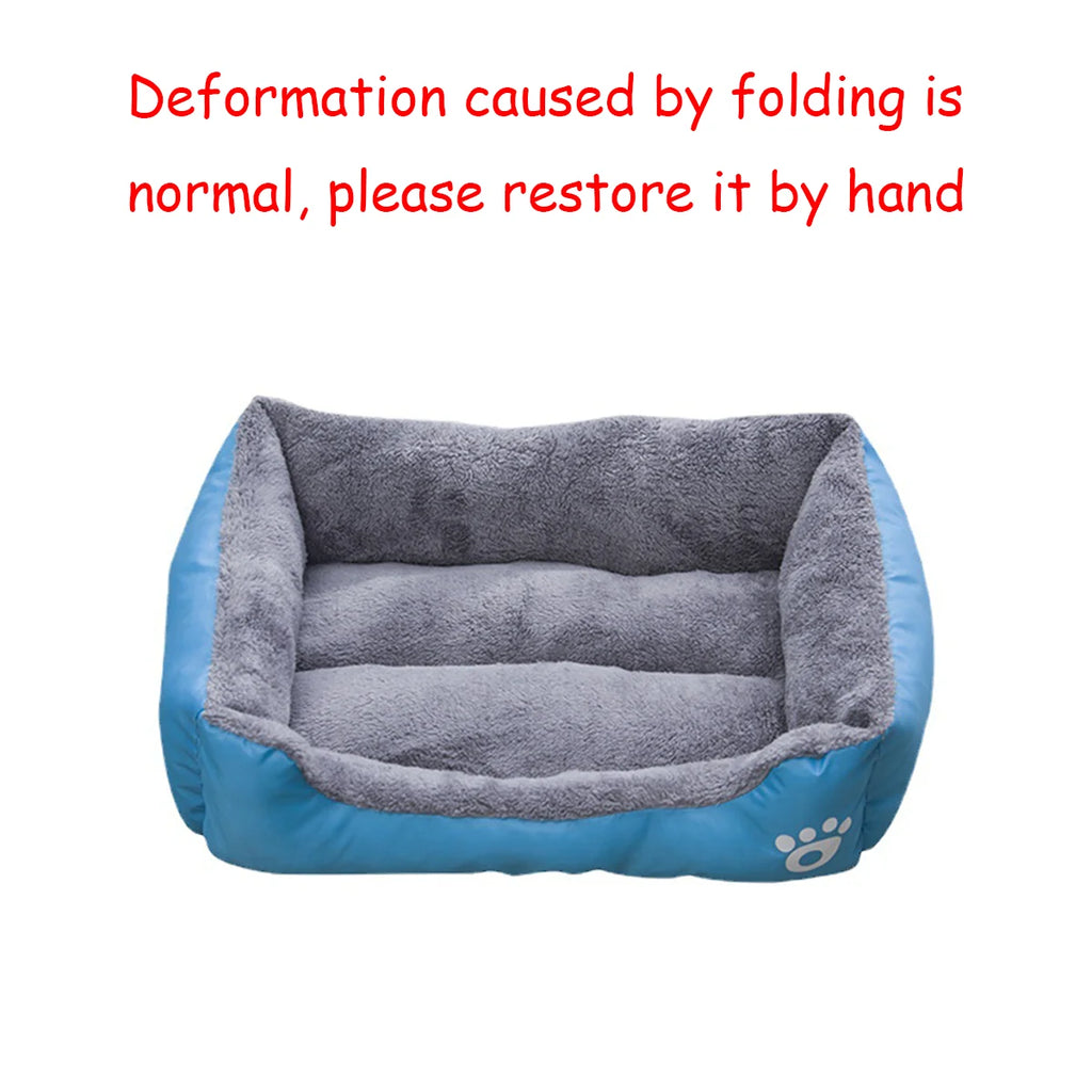 Orthopedic Plush Dog & Cat Bed – Washable Rectangular Pet Sofa