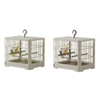 Portable Bird Travel Cage with Perches & Feeders
